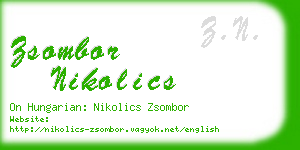 zsombor nikolics business card